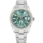 Sky-Dweller 336934 – 42mm Stainless Steel & White Gold Green Dial Oyster Bracelet