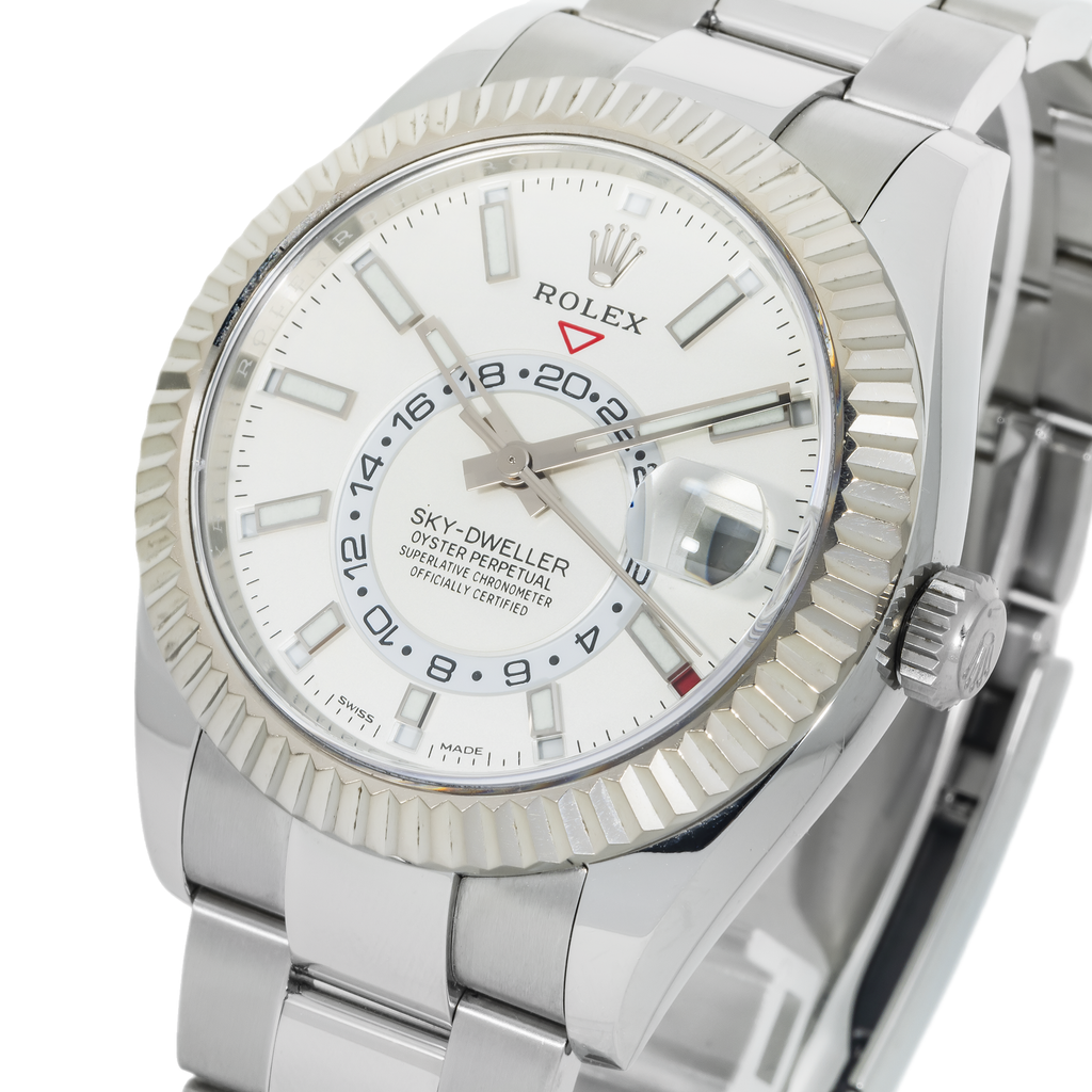 Sky-Dweller 326934 – 42mm Stainless Steel & White Gold Black Dial Oyster Bracelet