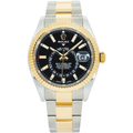 Sky-Dweller 326933 – Two-Tone 18k Yellow Gold & Stainless Steel Black Dial Oyster Bracelet