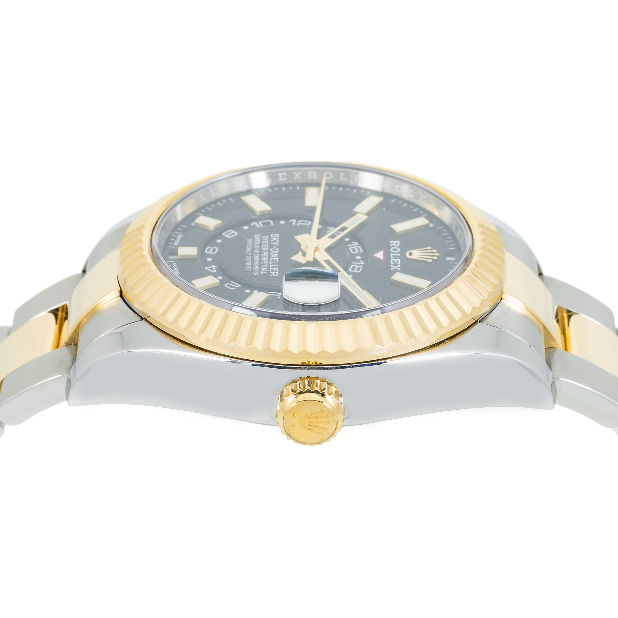 Sky-Dweller 326933 – Two-Tone 18k Yellow Gold & Stainless Steel Black Dial Oyster Bracelet
