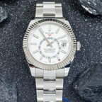 Sky-Dweller 326934 – 42mm Stainless Steel & White Gold Black Dial Oyster Bracelet