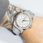 Sky-Dweller 326934 – 42mm Stainless Steel & White Gold Black Dial Oyster Bracelet