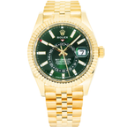 18k Yellow Gold Sky-Dweller 42mm, 336938 Green Dial and Jubilee Bracelet