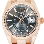 18k Everose Gold Sky-Dweller 42mm, 326935 Rhodium Dial and Oyster Bracelet