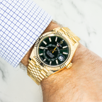 18k Yellow Gold Sky-Dweller 42mm, 336938 Green Dial and Jubilee Bracelet