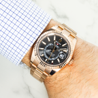 18k Everose Gold Sky-Dweller 42mm, 326935 Rhodium Dial and Oyster Bracelet
