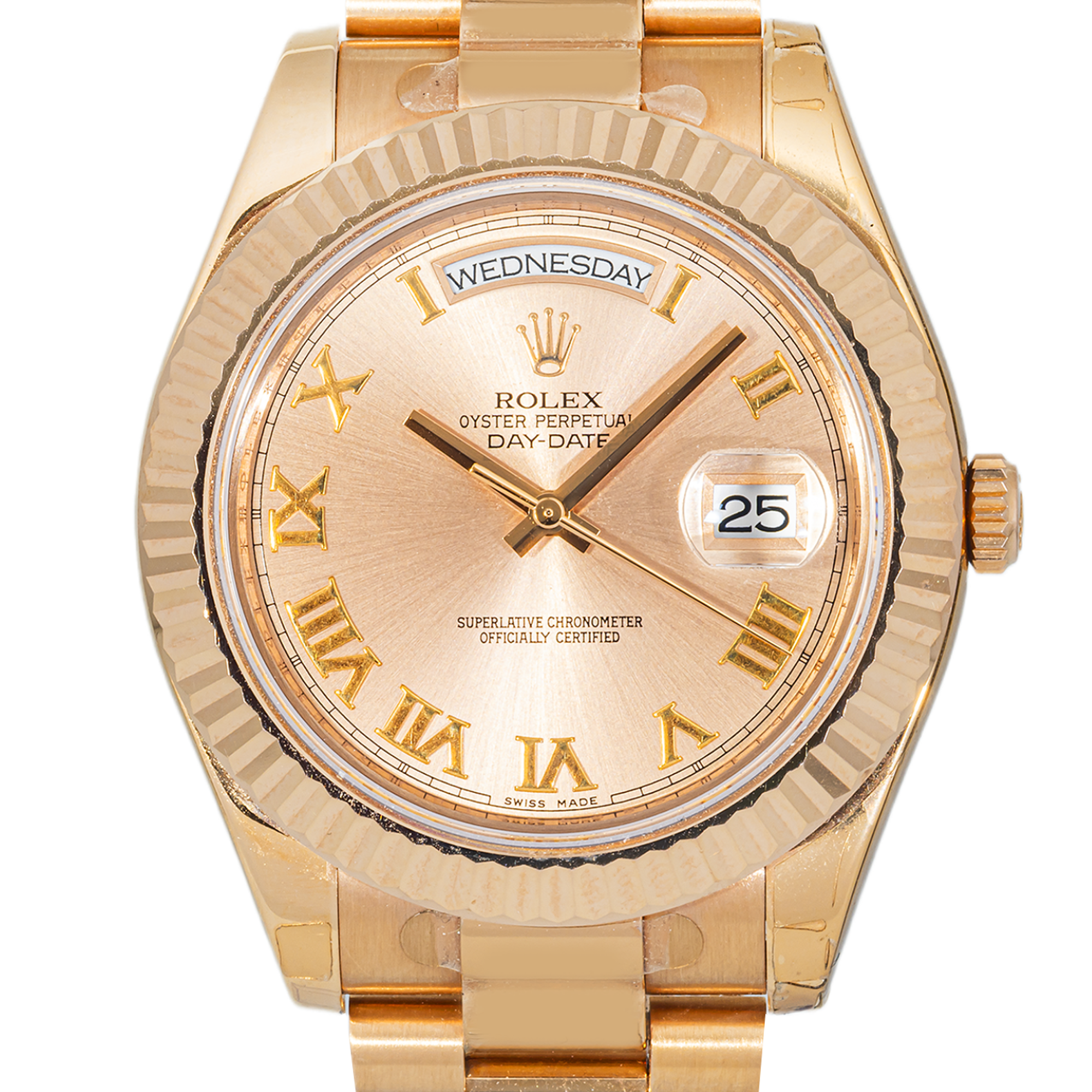 Day-Date II 218235 41mm Everose Gold Pink Roman Dial President Bracelet