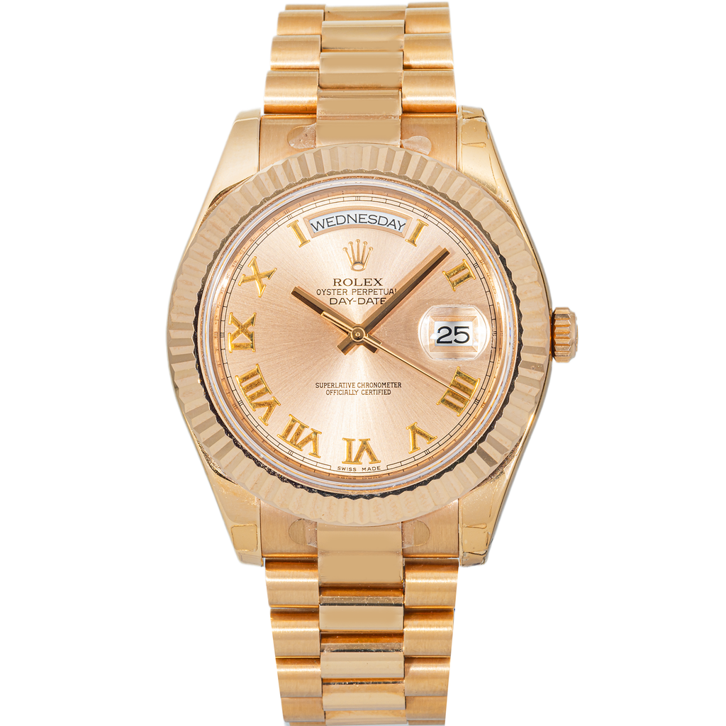 Day-Date II 218235 41mm Everose Gold Pink Roman Dial President Bracelet