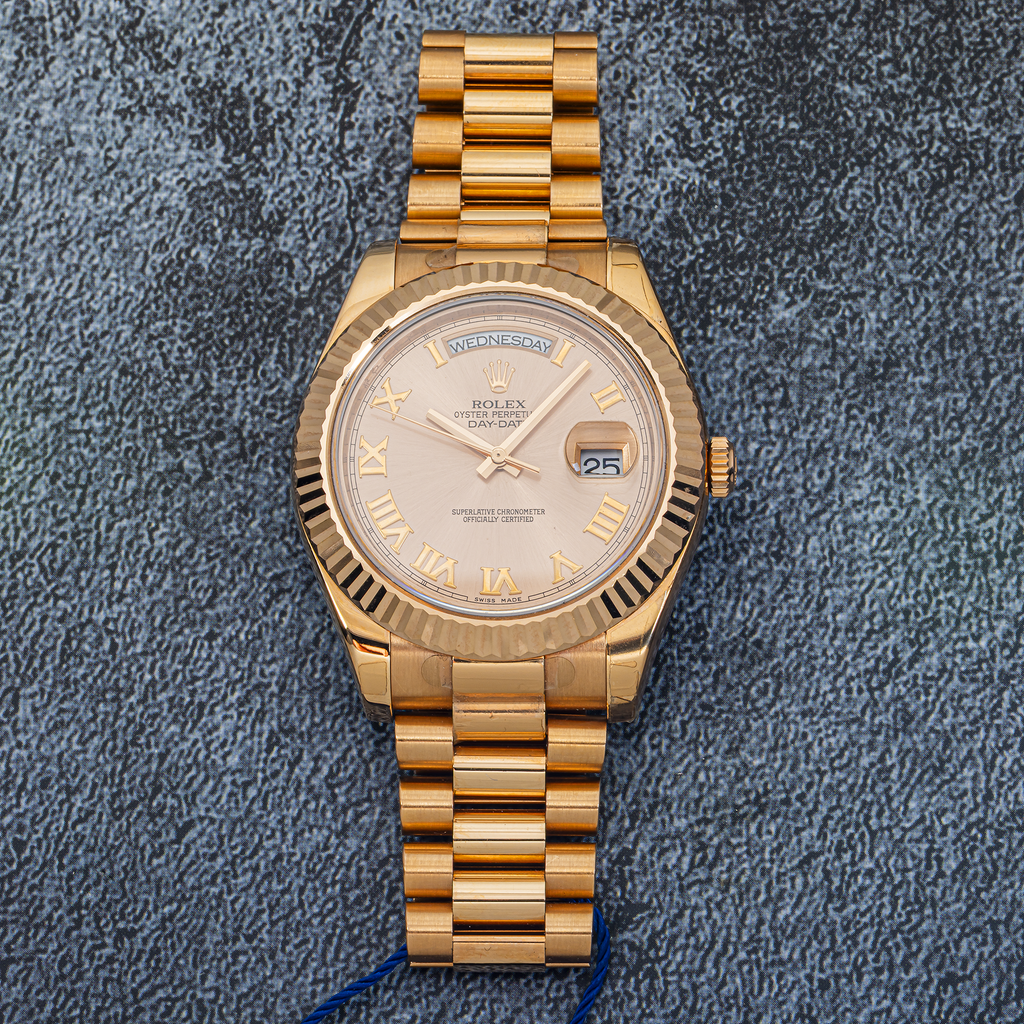 Day-Date II 218235 41mm Everose Gold Pink Roman Dial President Bracelet