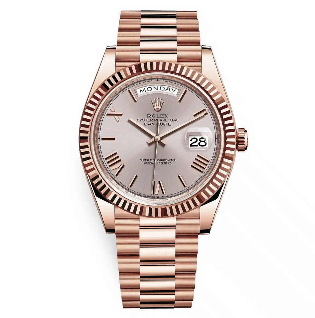 Rolex 228235 Day-Date Sundust Roman 40mm Everose Gold-Rolex-JD Watches NY