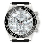 Rolex Cosmograph Daytona 116519 Oysterflex White Gold Mother Of Pearl Diamond Dial Mens Watch-Rolex-JD Watches NY