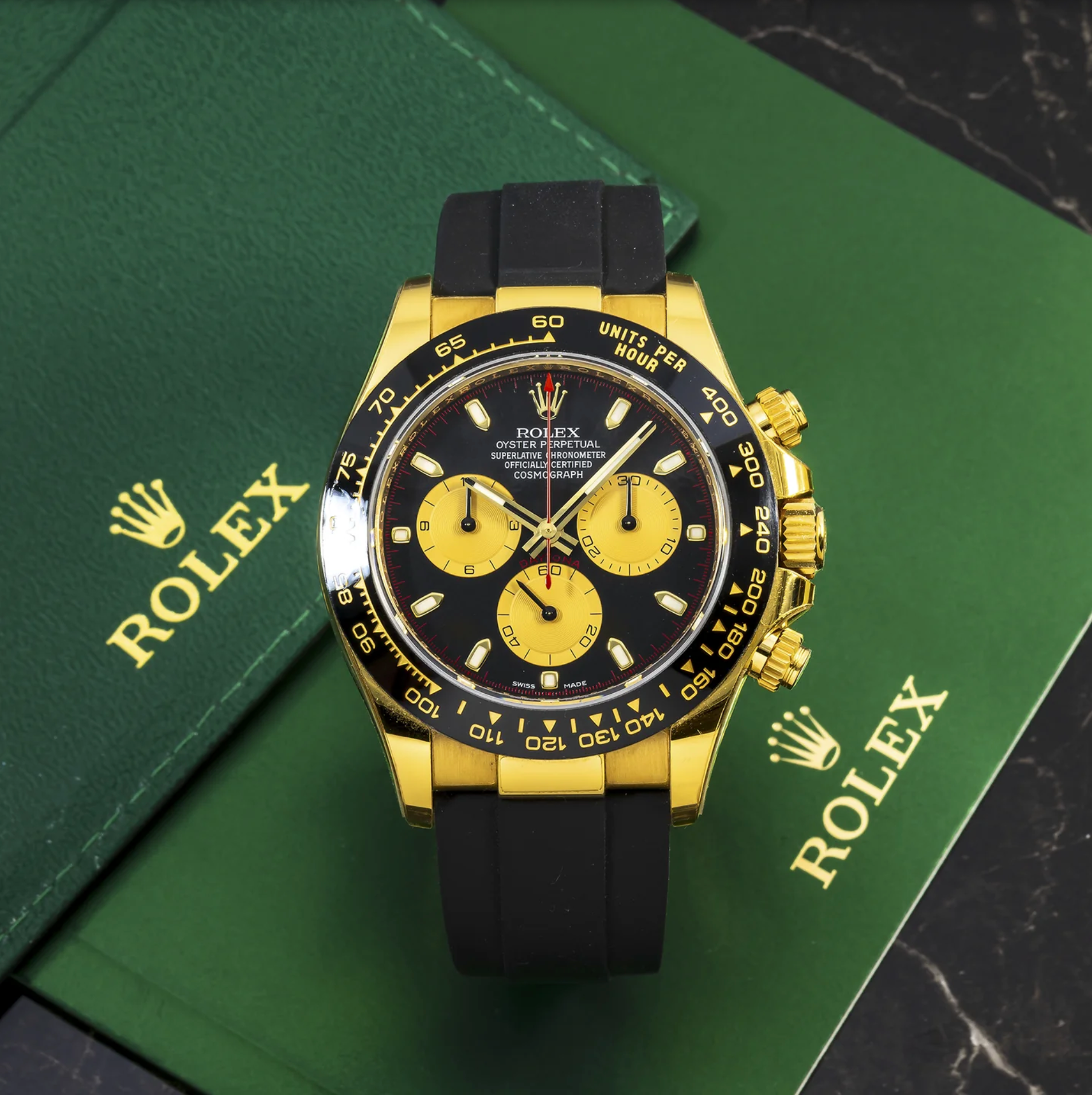 Cosmograph Daytona – 18k Yellow Gold Paul Newman Dial and Oysterflex Bracelet Ref. 116518LN
