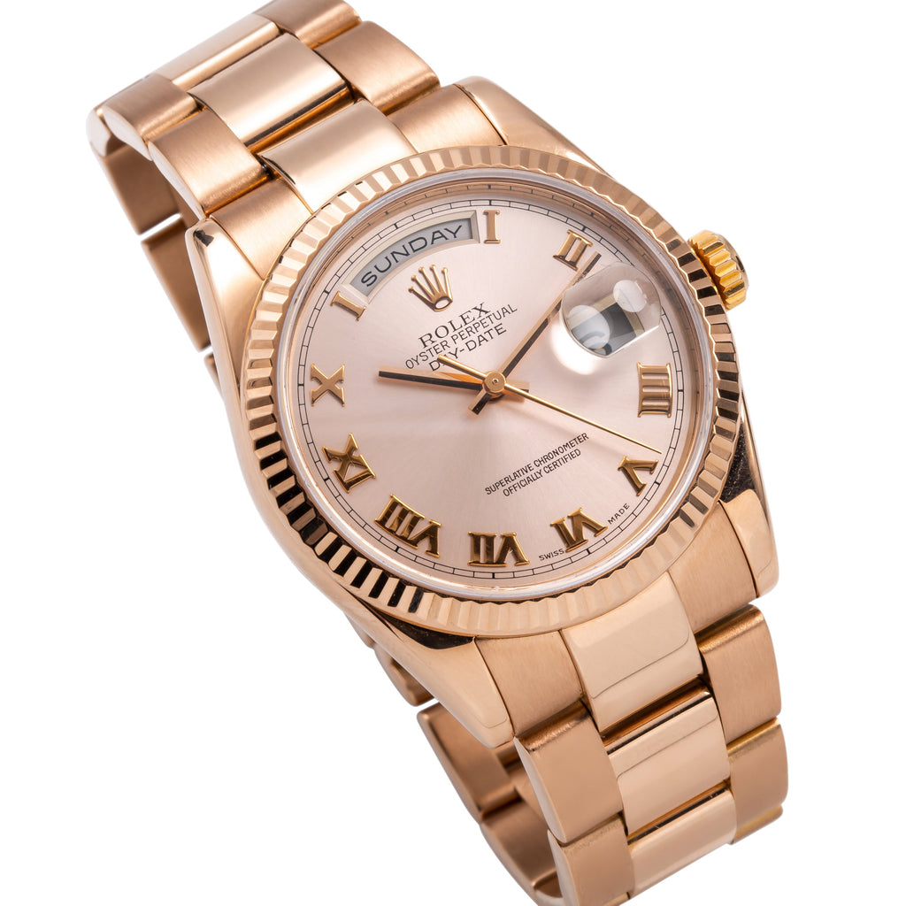 Rolex Day-Date 118235 36mm Pink Numerals Dial-Rolex-JD Watches NY