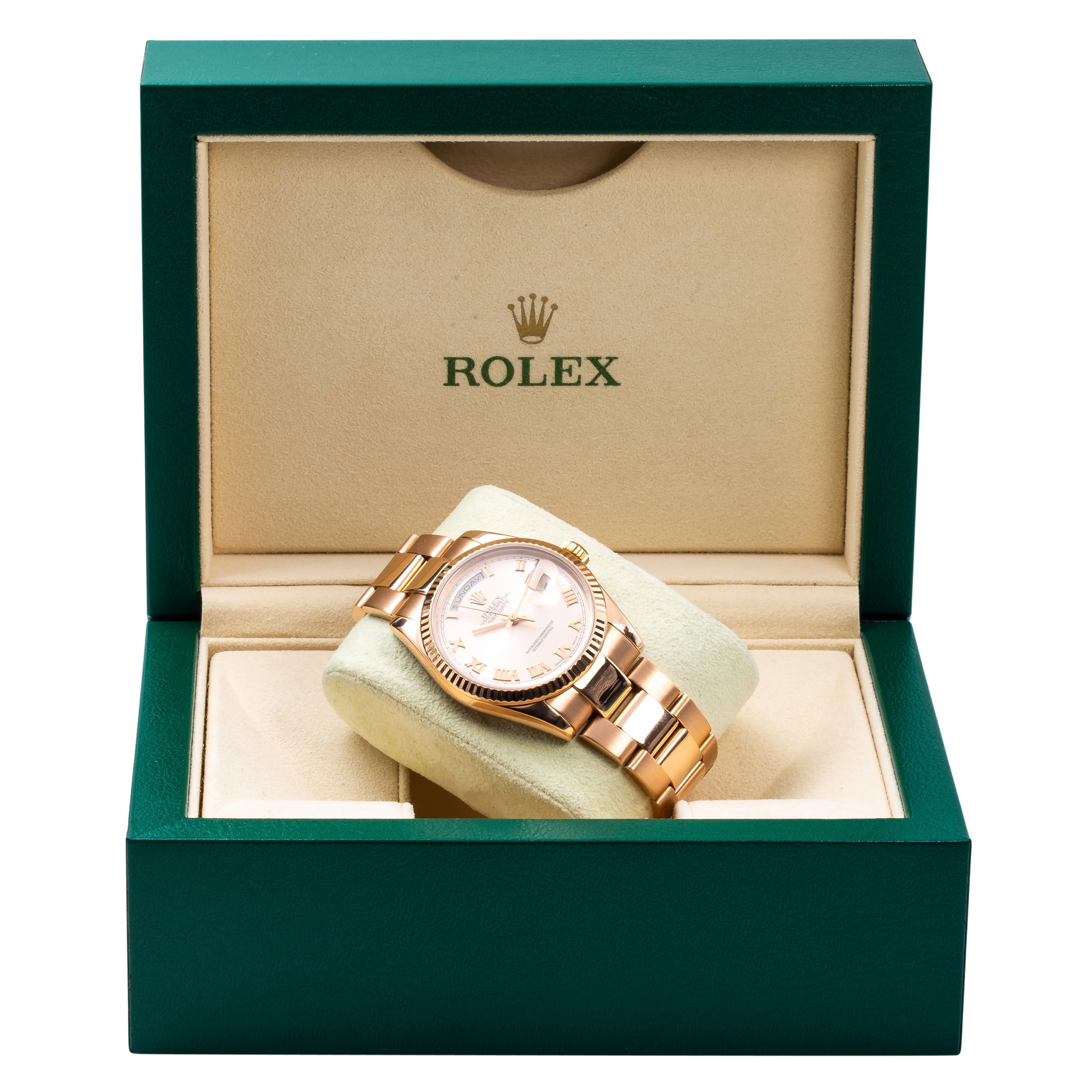 Rolex Day-Date 118235 36mm Pink Numerals Dial-Rolex-JD Watches NY
