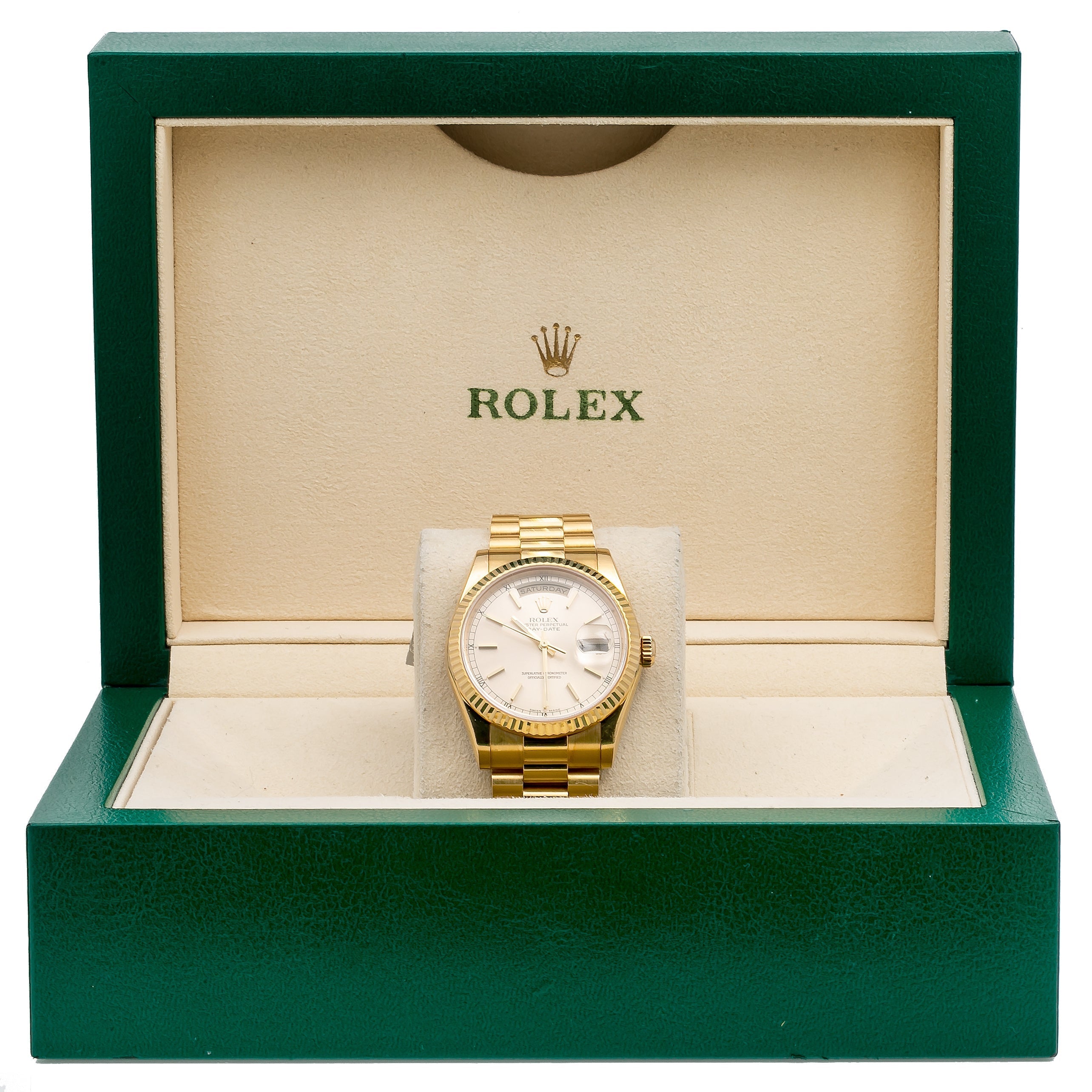 Rolex Day-Date 118238 36MM Champagne Dial With Yellow Gold President Bracelet-Rolex-JD Watches NY