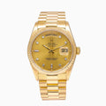 Rolex Day-Date 18038 Champagne Dial With Yellow Gold President Bracelet 36mm-Rolex-JD Watches NY