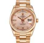 Day-Date 36 – Pink Gold with Diamond Dial Ref. 118205