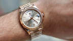 Day-Date 40 – 18k Everose Gold with Sundust Diamond Dial and President Bracelet Ref. 228235