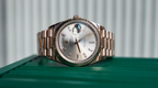 Day-Date 40 – 18k Everose Gold with Sundust Diamond Dial and President Bracelet Ref. 228235