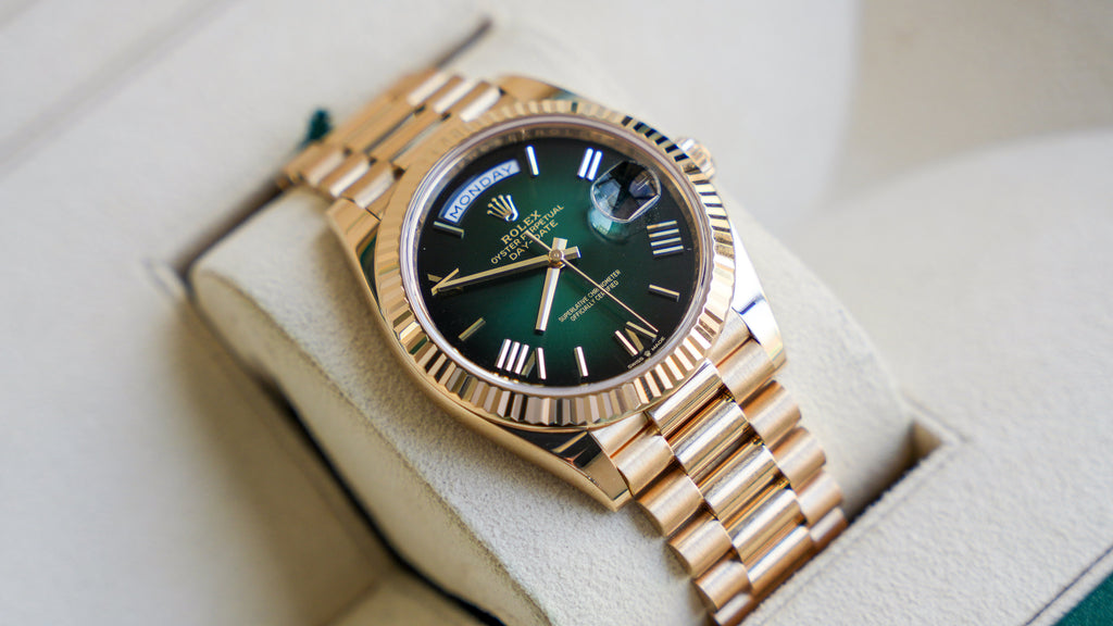 Rolex Day-Date 40 Green Ombre Dial – 228238-Rolex-JD Watches NY