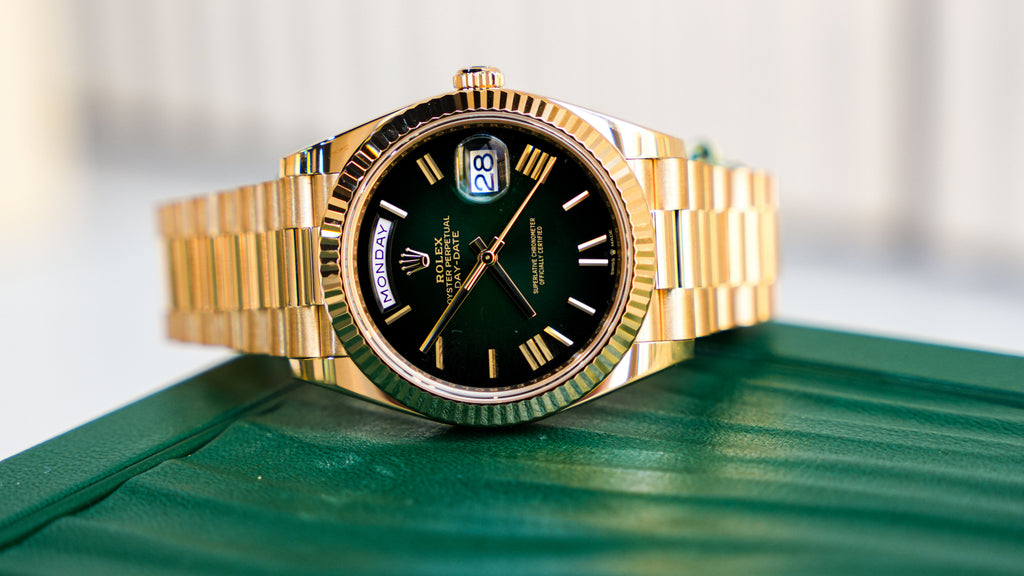 Rolex Day-Date 40 Green Ombre Dial – 228238-Rolex-JD Watches NY
