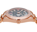 Rolex Day-Date II 41mm 218235 – Black Dial with Factory Ruby & Diamond Markers – 18K Rose Gold President Bracelet-Rolex-JD Watches NY