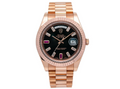 Rolex Day-Date II 41mm 218235 – Black Dial with Factory Ruby & Diamond Markers – 18K Rose Gold President Bracelet-Rolex-JD Watches NY