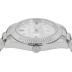 Rolex Day-Date II – White Gold Silver Dial with Blue Sapphire & Baguette Markers Ref. 218239-JD Watches NY-JD Watches NY