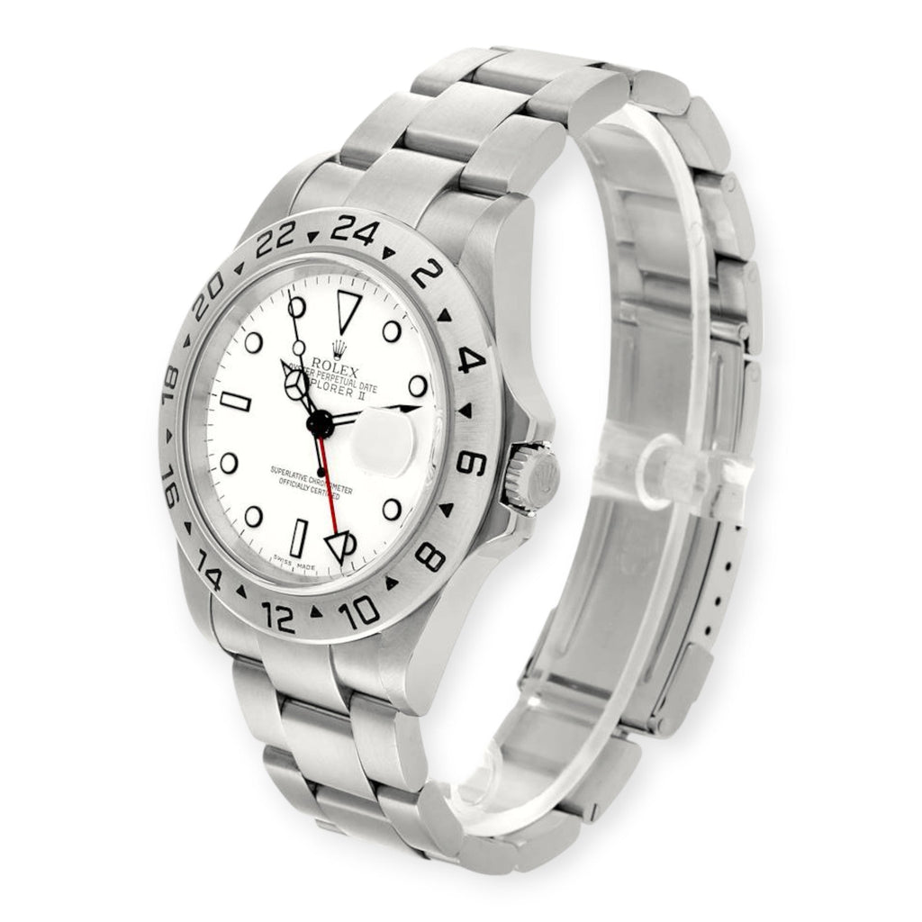Rolex Explorer II 16570 Polar White Dial Steel Mens Watch-Rolex-JD Watches NY