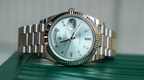 Rolex Platinum President Day-Date 40 – Ice Blue Baguette Dial Ref. 228236-Rolex-JD Watches NY