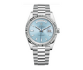 Rolex Platinum President Day-Date 40 – Ice Blue Baguette Dial Ref. 228236-Rolex-JD Watches NY
