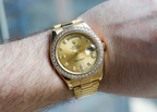 Rolex President Day-Date 36 – Yellow Gold Champagne Dial with Diamond Bezel & Markers-Rolex-JD Watches NY