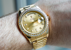 Rolex President Day-Date 36 – Yellow Gold Champagne Dial with Diamond Bezel & Markers-Rolex-JD Watches NY