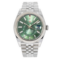 Sky-Dweller – Stainless Steel with Green Dial and Fluted Bezel on Jubilee Bracelet Ref. 336934