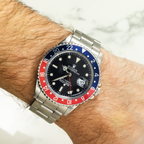 Rolex Stainless Steel GMT Master II 16700 with Red and Blue Insert (Pepsi) and Oyster Bracelet-Rolex-JD Watches NY