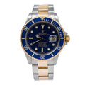 Rolex Submariner 40MM Two Tone Watch Blue Insert Bezel Blue Dial 16613-Rolex-JD Watches NY