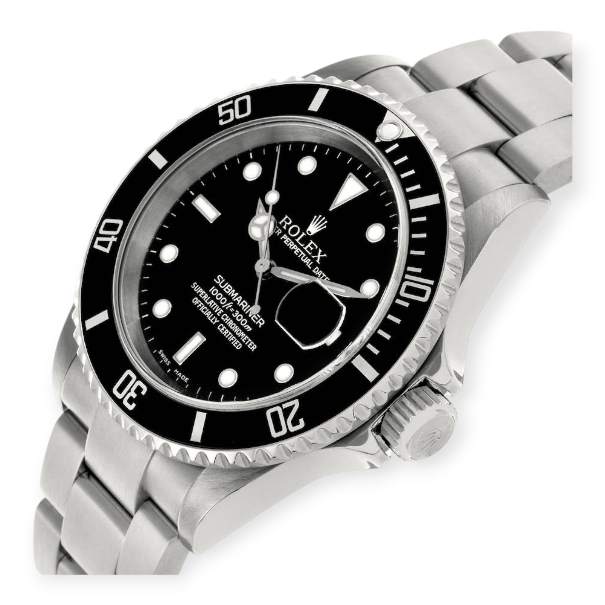 Rolex Submariner Date 40MM Stainless Steel Black Insert Bezel Black Dial 16610-Rolex-JD Watches NY