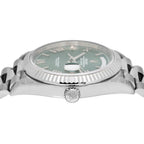 Rolex White Gold Day-Date 40 Watch Olive Green Roman Dial - President Bracelet 228239-Rolex-JD Watches NY