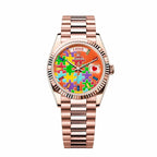 Day-Date 40 128235 Puzzle Dial Everose Gold President Bracelet