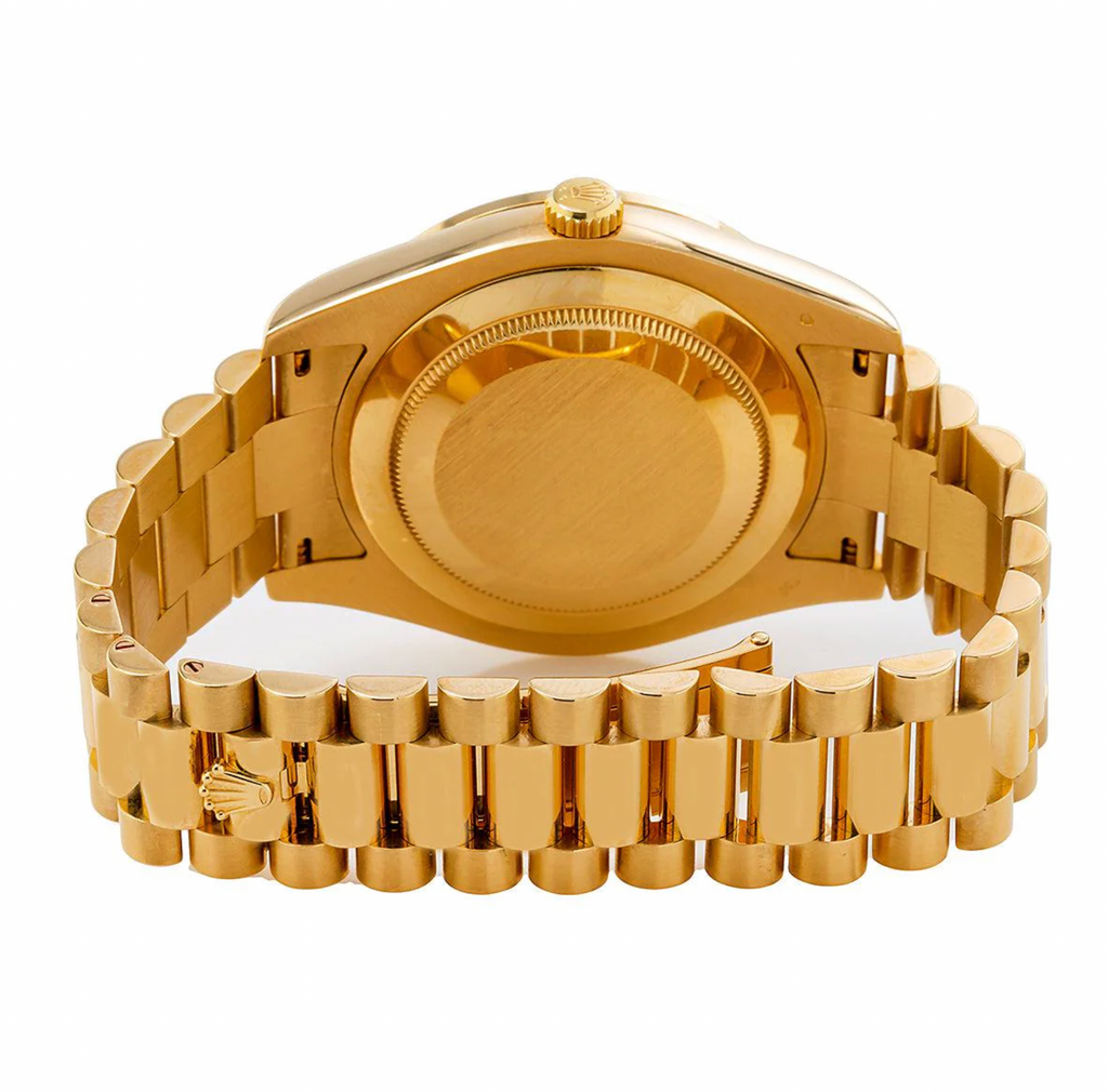 Day-Date II 41MM 218348 Champagne Baguette Diamond Dial Diamond Bezel 18K Yellow Gold President Bracelet