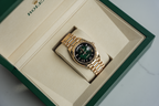 Day-Date 36mm Yellow Gold Green Ombre Roman Numeral Dial – Ref. 128238