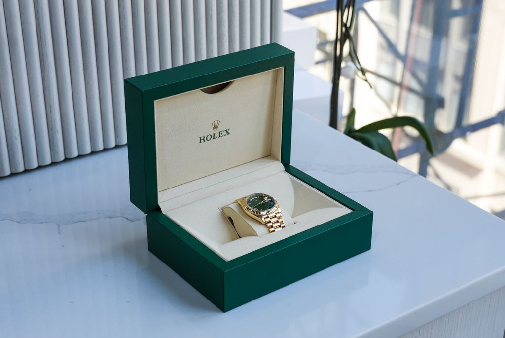 Day-Date 40 President 228238 – Green Roman Dial | 18K Yellow Gold