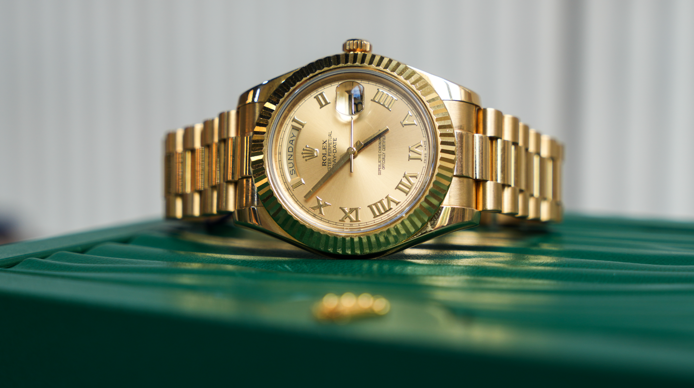 Day-Date II 218238 41mm Champagne Roman Dial 18k Yellow Gold President Watch