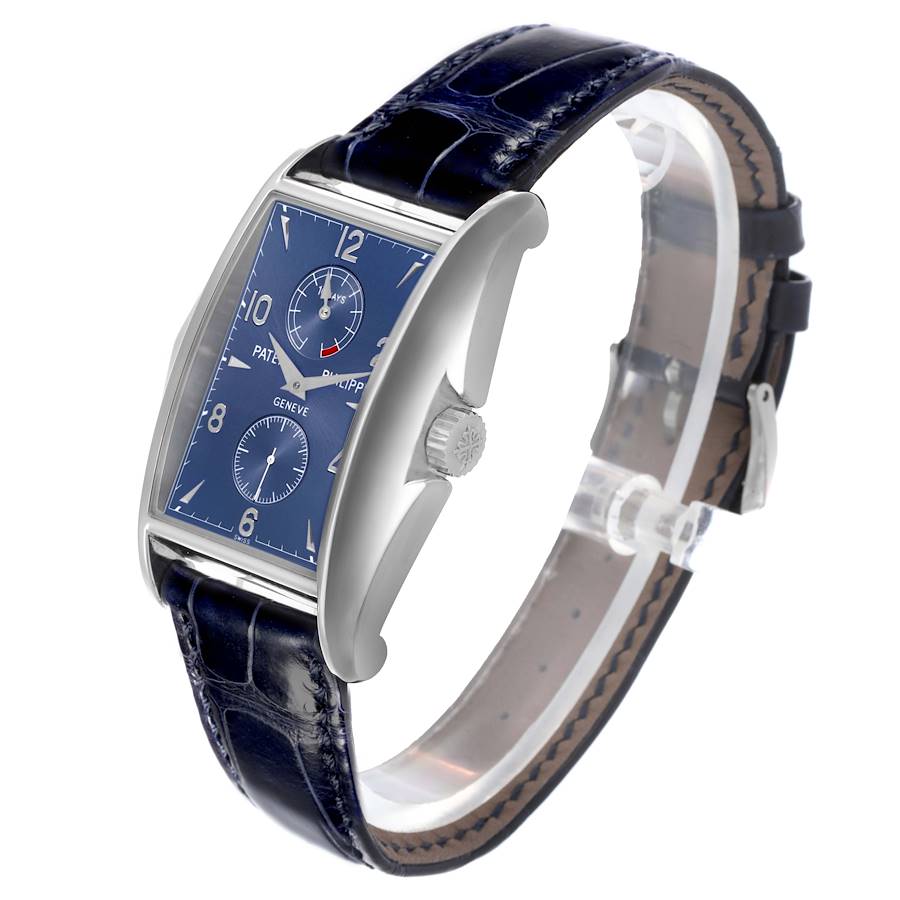 10 Day Power Reserve White Gold Blue Dial Mens Watch 5100G 5100