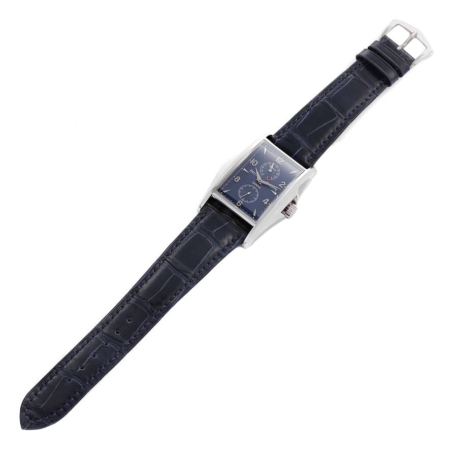 10 Day Power Reserve White Gold Blue Dial Mens Watch 5100G 5100