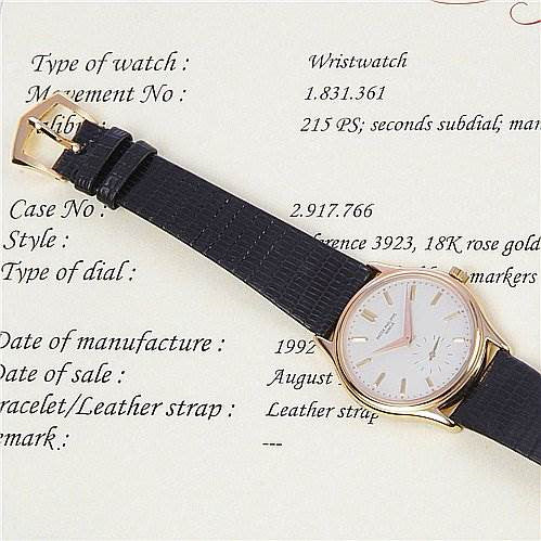 18k Rose Gold Calatrava 3923