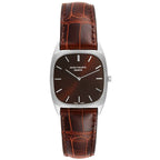18k White Gold Brown Dial Vintage Mens Watch 3566