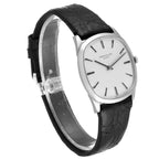 18k White Gold Silver Dial Vintage Mens Watch 3544