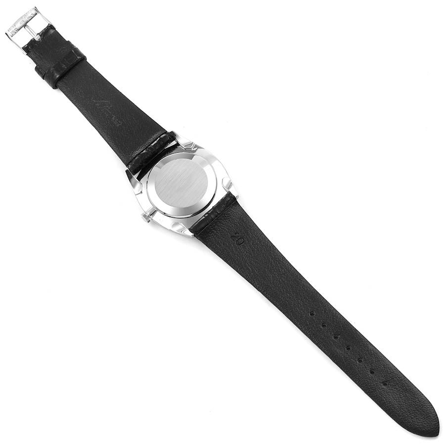 18k White Gold Silver Dial Vintage Mens Watch 3544