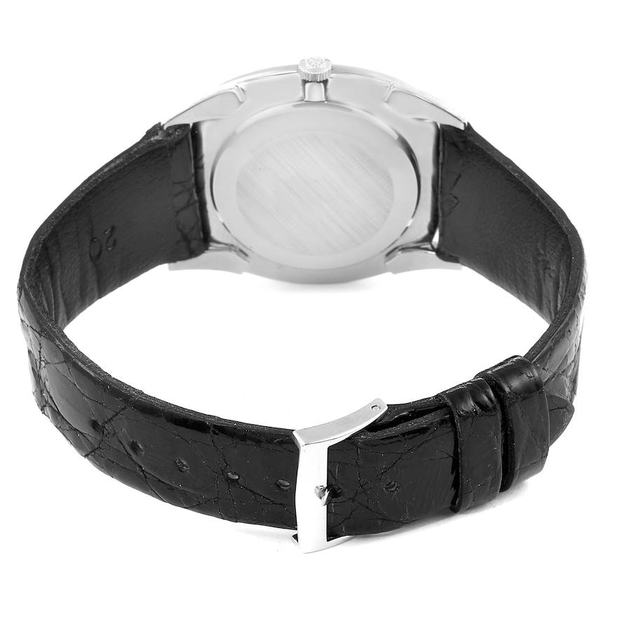 18k White Gold Silver Dial Vintage Mens Watch 3544